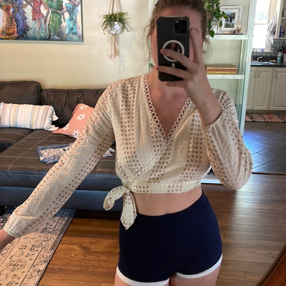 Wrap around crop top